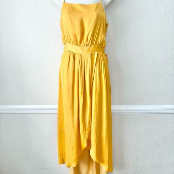 Modern Citizen Mila Marigold Yellow Layered Midi Dress - Picture 5 of 9